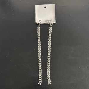 Free People Silver Chain-Link Earrings